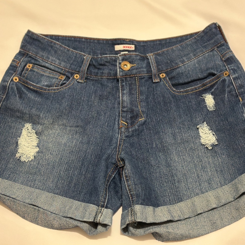 BONGO Distressed Blue Jean Shorts